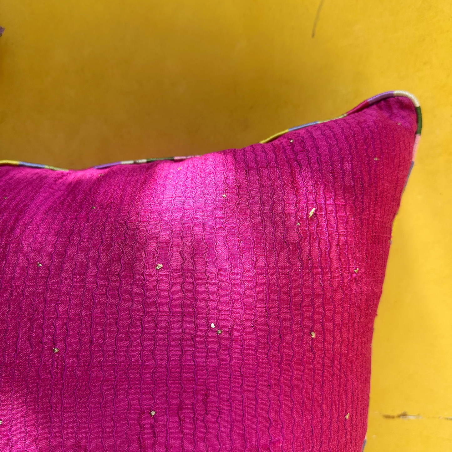 Tuscany Raani Leher Cushion Cover (20 by 20 Inches)