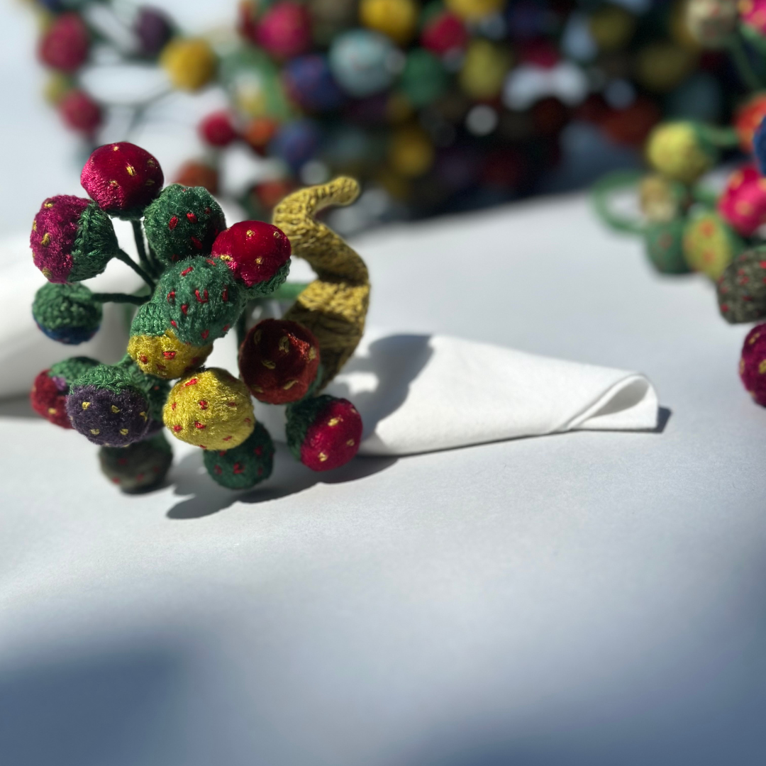 Bouquet of Flowers Napkin Ties (6 pieces)
