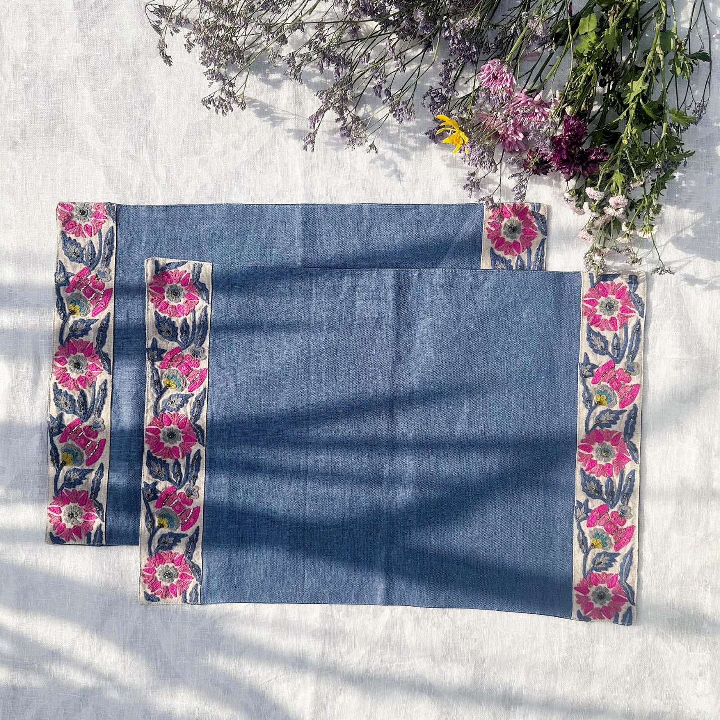 Anaar Butah Embroidered Placemats (Set of 2 )