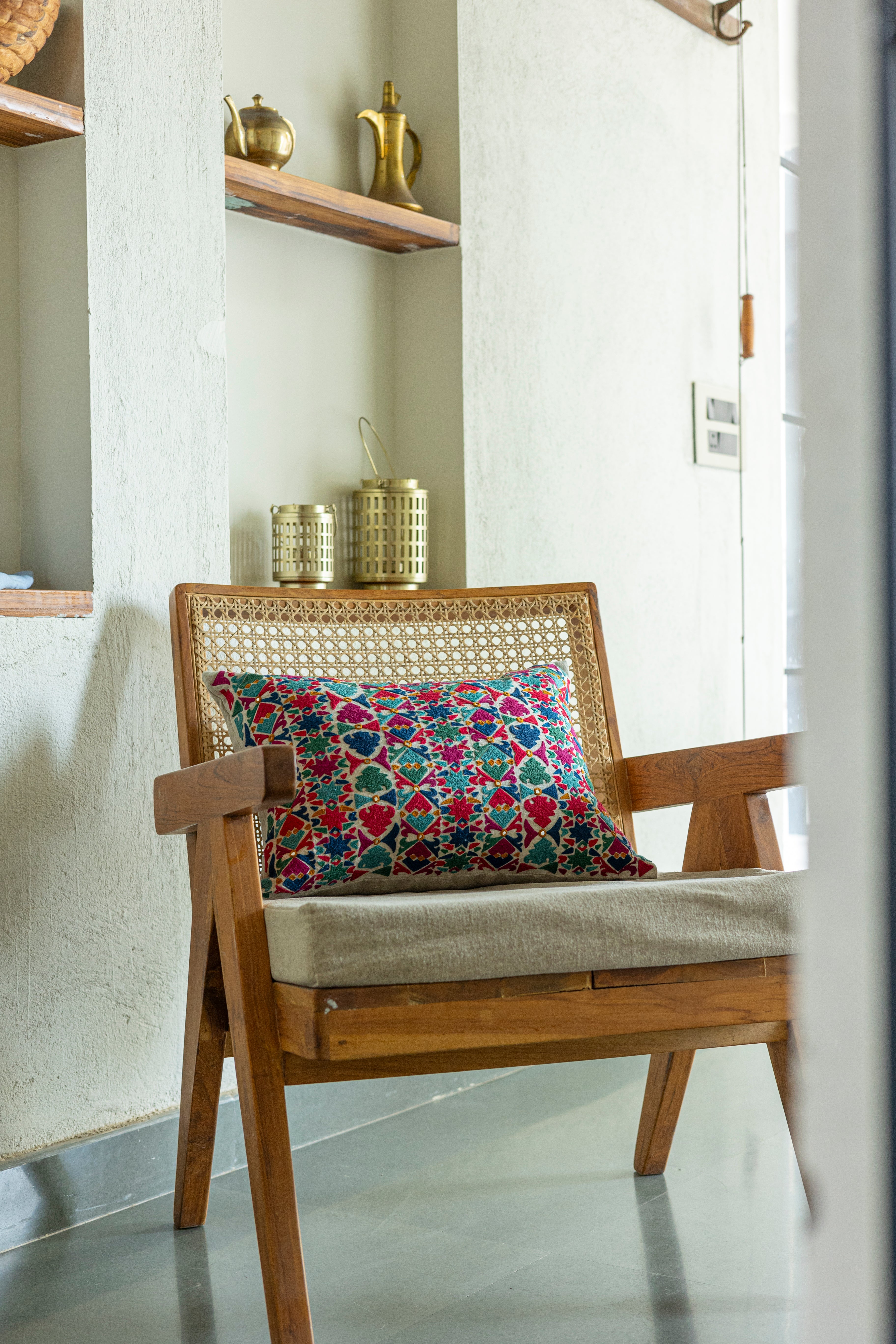 Multicolor Suzani Cushion Cover (14 by 20 Inches)