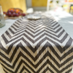 Tuscany Chevron Silk Linen Table Runner (14 by 75 Inches)
