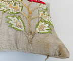 Poppy Sitara Handcrafted Raw Silk  Cushion (8 by 16 Inches)