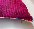Tuscany Raani Leher Raw Silk Cushion (14 by 20 Inches)
