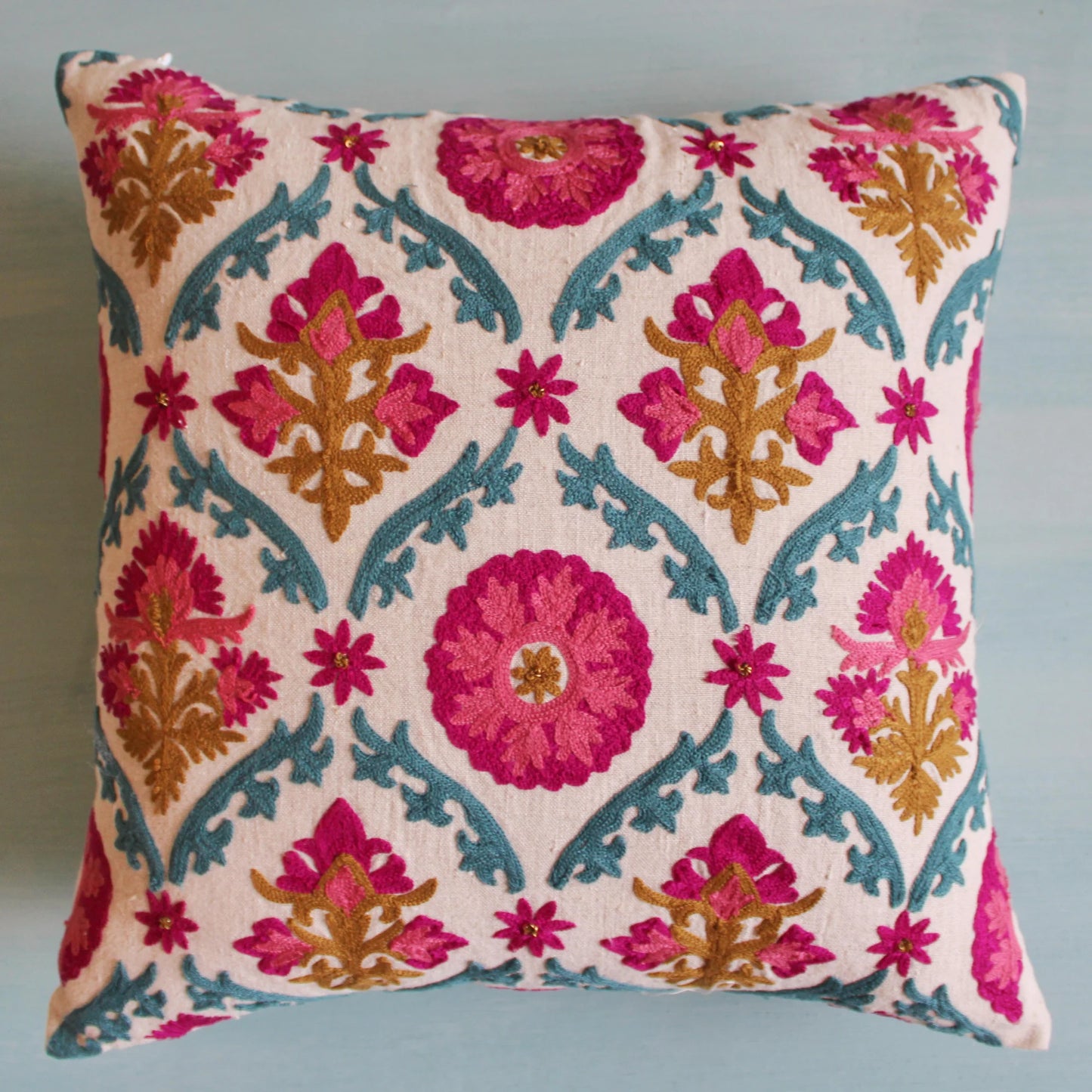 Farkhand Linen Cushion Cover (16 by 16 Inches)