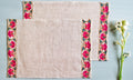 Suzani Embroidered Linen Placemats (Set of 4) (13 by 20 Inches)