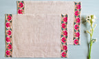 Suzani Embroidered Linen Placemats (Set of 4) (13 by 20 Inches)
