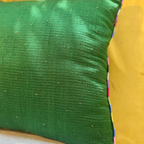 Tuscany Green Leher Cushion Cover (20 by 20 Inches)
