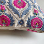 Barfi Phool Suzani Cushion Cover (14 by 20 Inches)