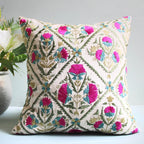 Resham Thread Cushion Cover (16 by 16 Inches)