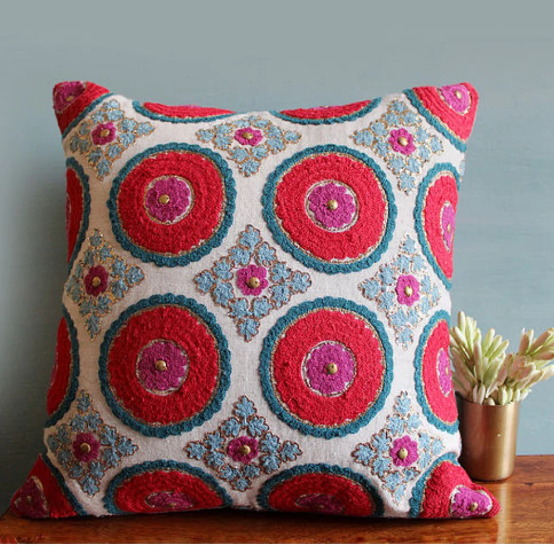 Kokand Linen Cushion Cover (18 by 18 Inches)