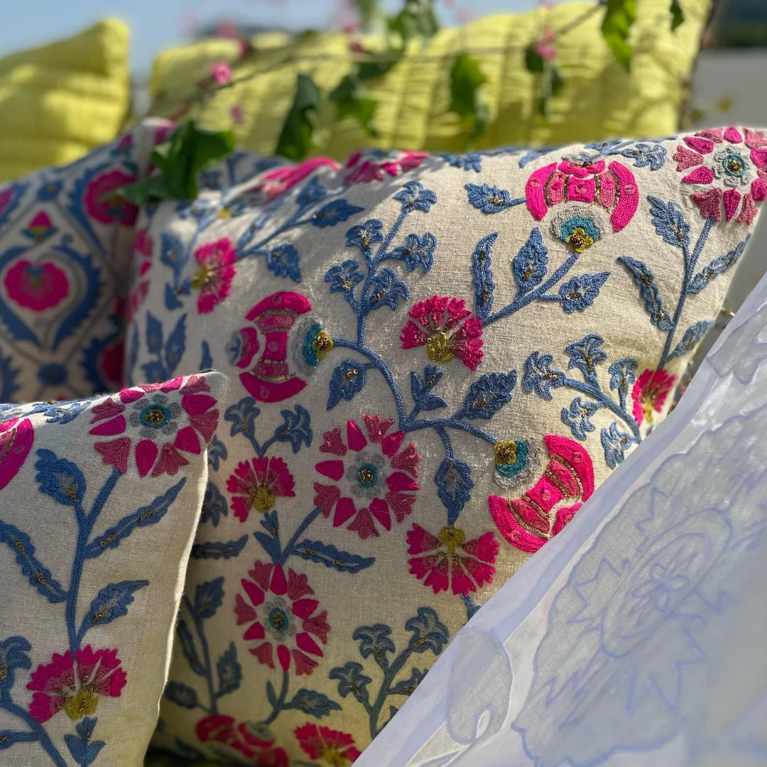 flower cushion cover