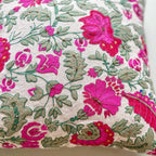 Hara Bhaag Linen Cushion Cover (16 by 16 Inches)