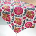 Suzani Table Runner (Pink) 13 by 72 Inches