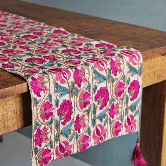 Suzani Border Table Runner (13 by 72 Inches)