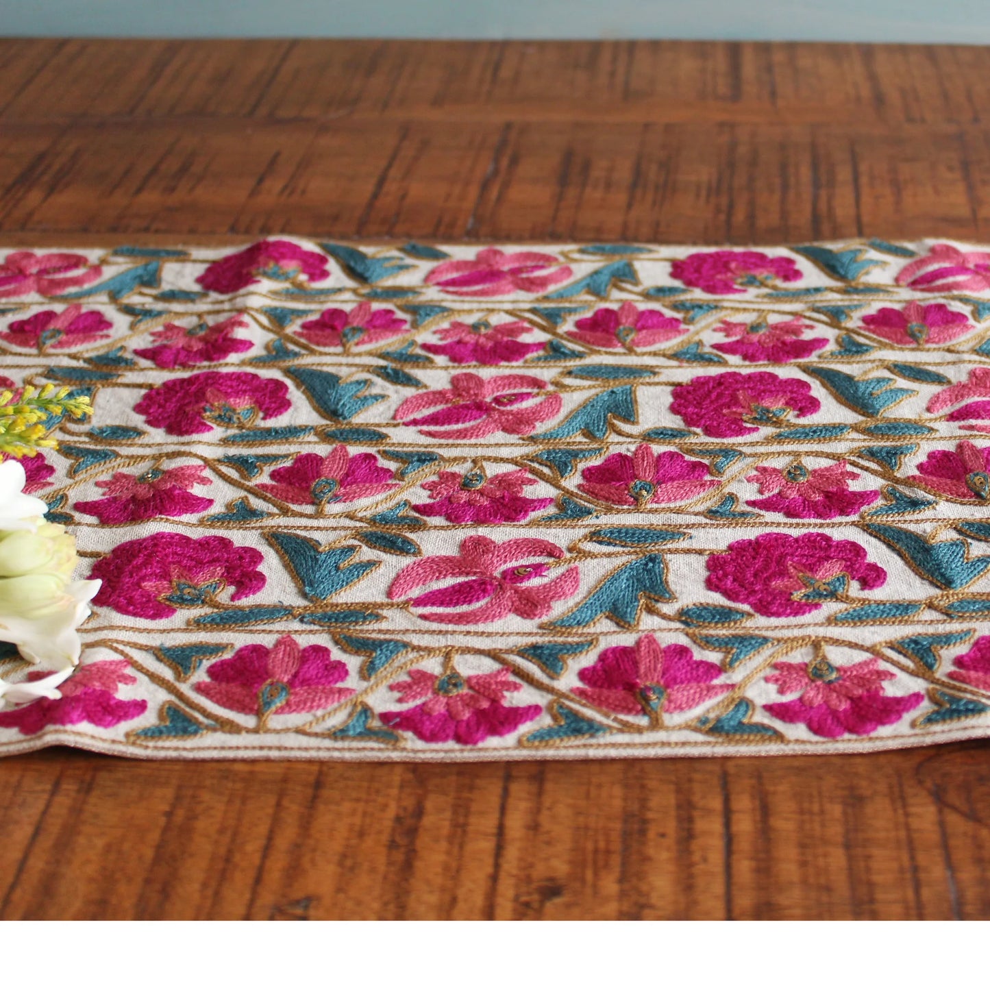 Suzani Border Table Runner (13 by 72 Inches)